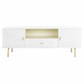 Safavieh Genevieve Media Stand Cream & White Washed MED5000D